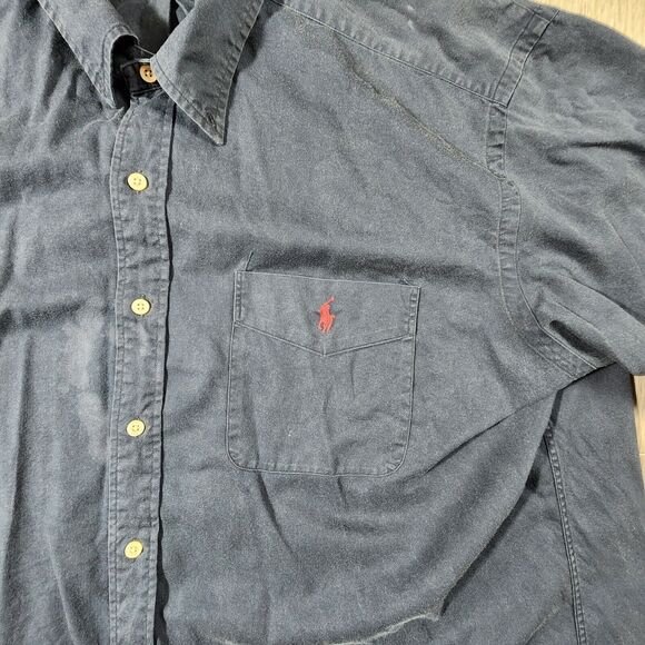 Ralph Lauren Blake Faded Blue Button Down Shirt Red Pony  Blake Mens Size XL - Picture 5 of 13